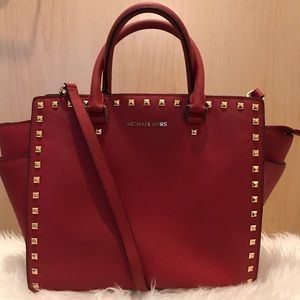 Michael Kors Large Selma / Studded Red